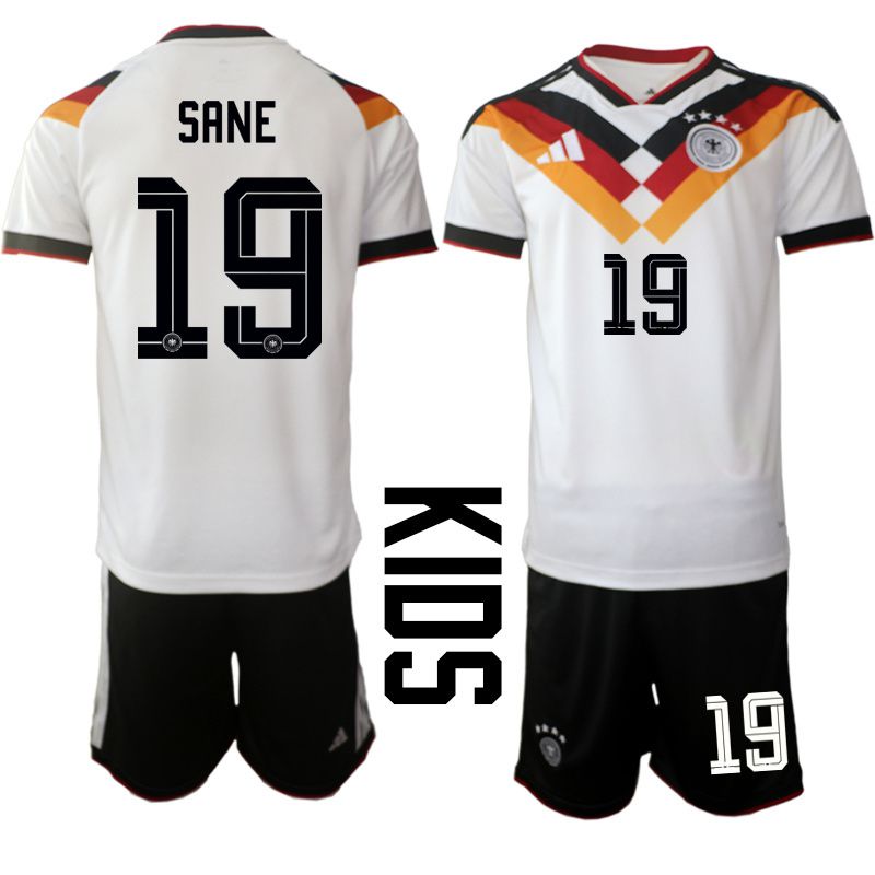 Youth 2026 World Cup National Team Germany home white #19 Soccer Jersey